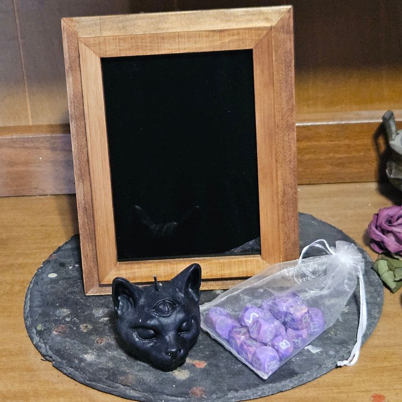 Black Scry Mirror Box Divination Tool for Witchcraft, Seance, Spirit Communication, Magick, Meditation and Rituals. Great for a witchy gift