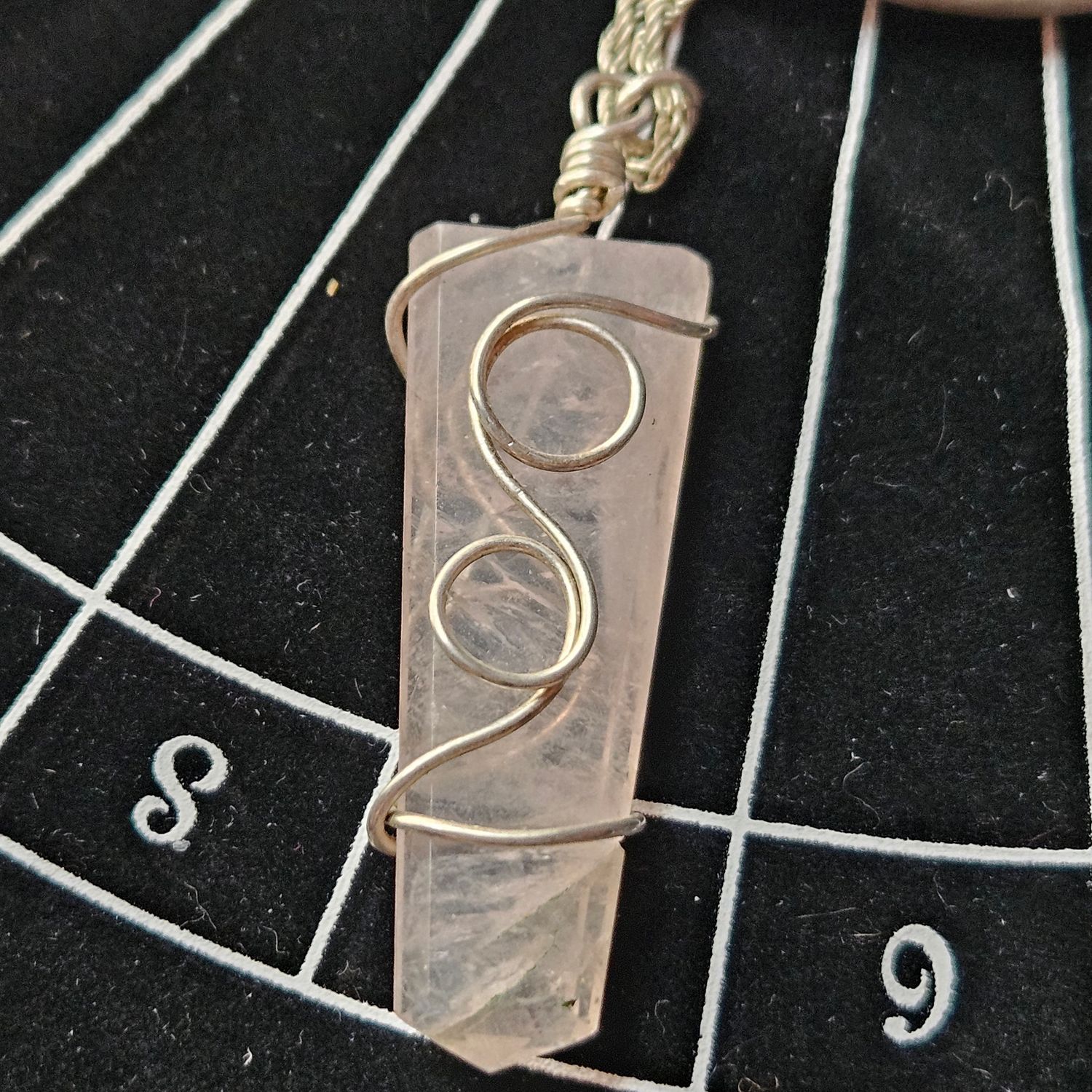 Rose Quartz Pendant for Spiritual Attunement, Intuition, Mood Support, &amp; Clarity
