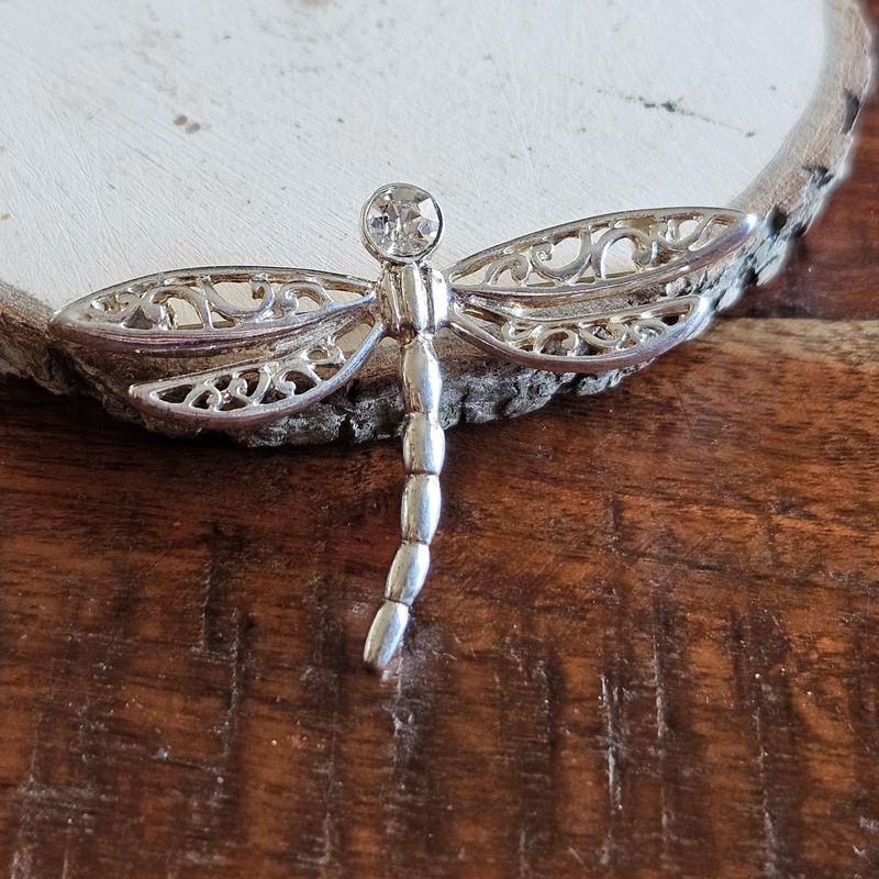 Vintage Dragonfly Brooch for Success, Prosperity, Fame, and more