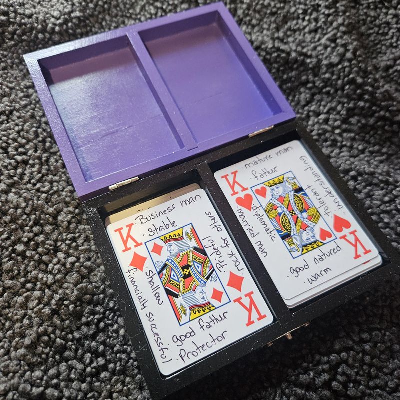 Cartomancy Learning Deck with Guides and Book Plus Wood Case