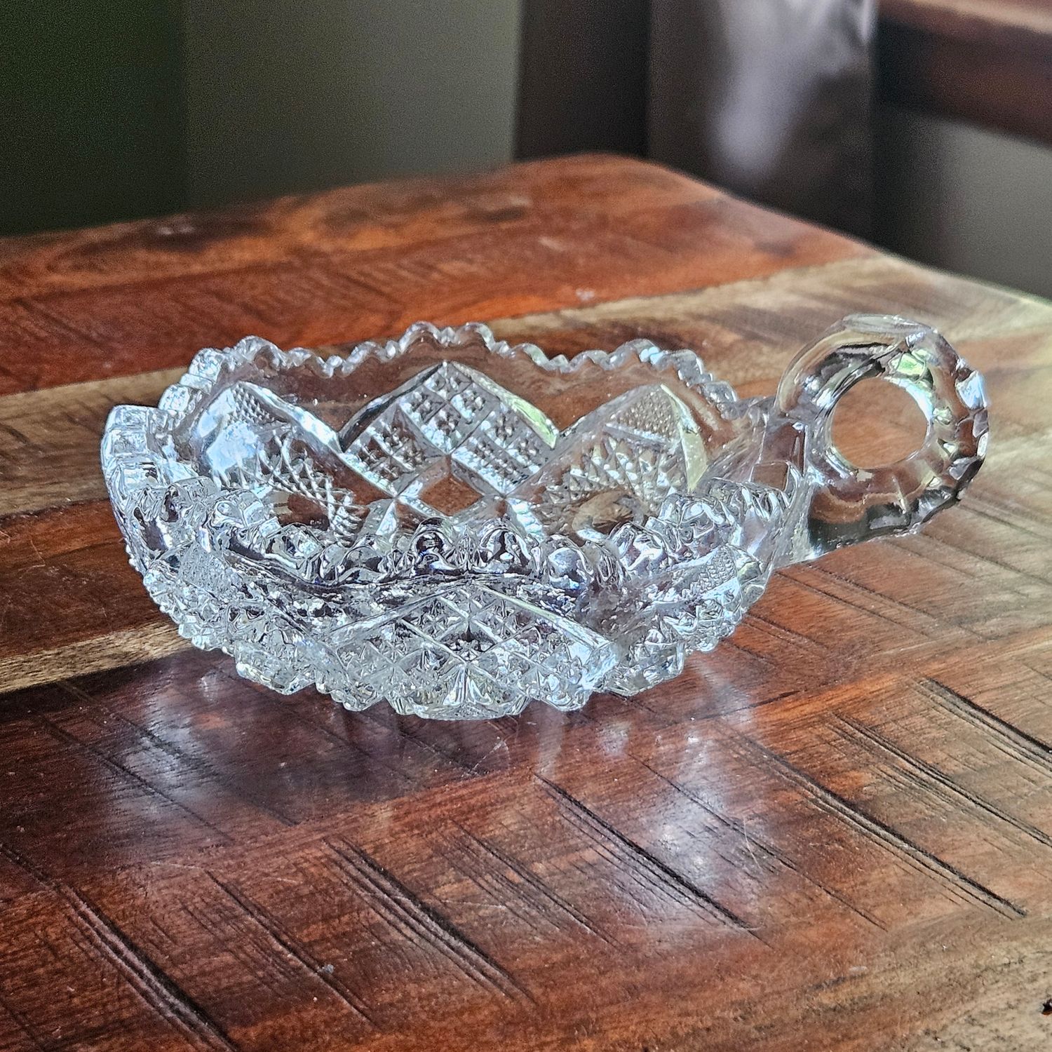 Vintage Glass Altar Dish or Witchy Offering Bowl