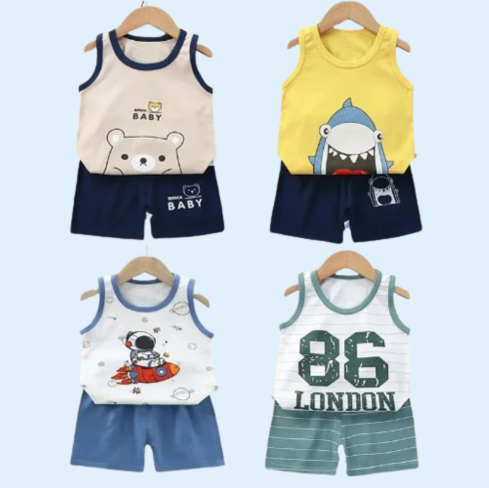 Children T-Shirts Shorts Tank Top Sleeveless