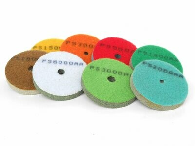 Diamond sponge pad discs 3inch - 8 grits set