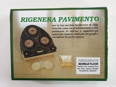 BMC Regenerate Marble Floors 3" kit to use a normal household polisher as a marble sander with 80mm abrasive and polishing discs to restore opaque marble floors to a mirror finish