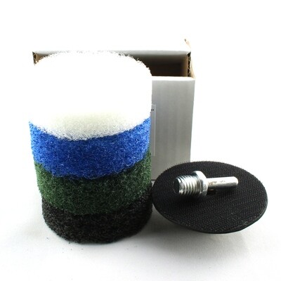 Nylon fiber abrasive pads 3inch - 4 grits set PLUS