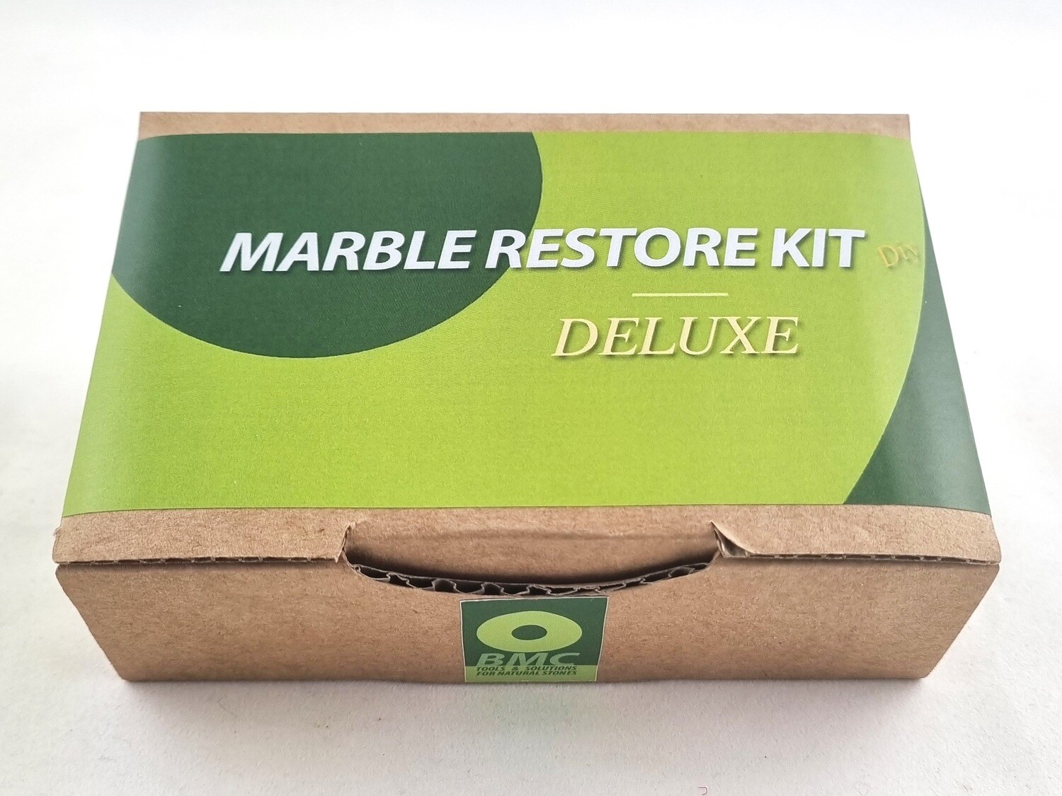 BMC Mable Restore DELUXE Kit  hand marble polishing to remove dullness, scratches, corrosions, encrustations and redo the polishing on marble tops, includes  polishing powder 100 g