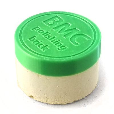 BMC Marble Polishing Brick for marble and limestone, a slow consumtion solid chemical polish, to be used by hand as a replacement for traditional polishing powder