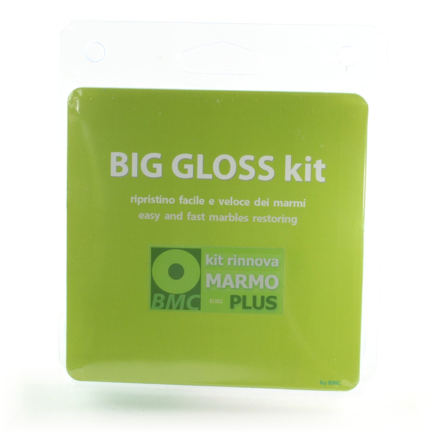 BMC Mable Restore PLUS Kit  hand marble polishing to remove dullness, scratches, corrosions, encrustations and redo the polishing on marble tops, includes 100 g of polishing powder