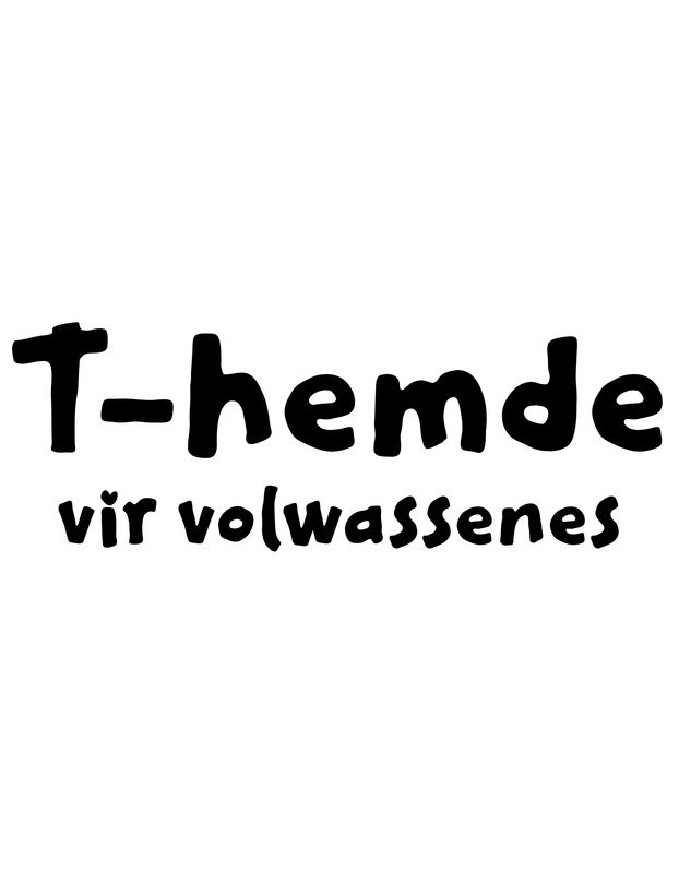 T-hemde vir volwassenes