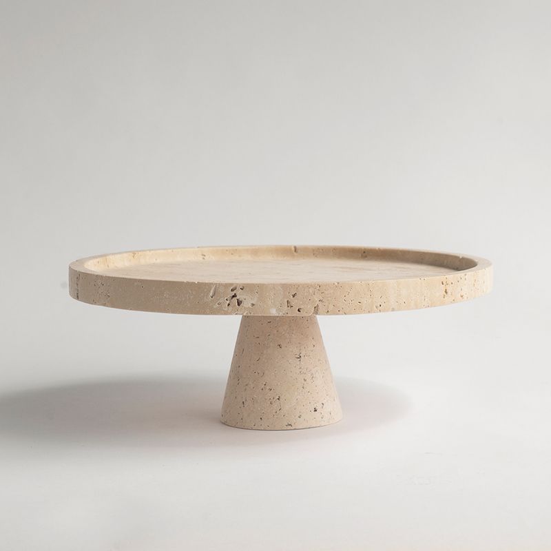 TRAVERTINE CAKE STAND