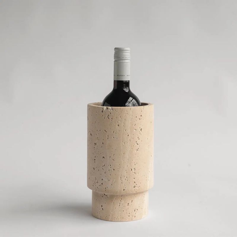 TRAVERTINE VASE - WINE COOLER