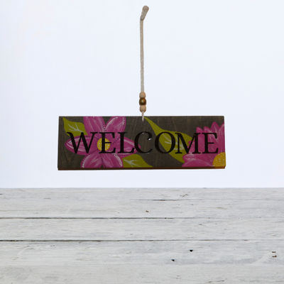 Holzschild "Welcome"
