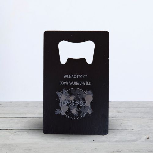 Flaschenöffner Metall "Wunschtext Wunschbild"