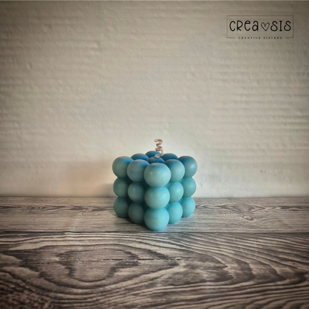 Kerze "Big Bubble" Blau