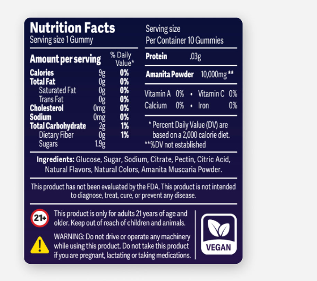 Inheal Aminita Magic Mushroom Gummies 10,000mg (10ct )