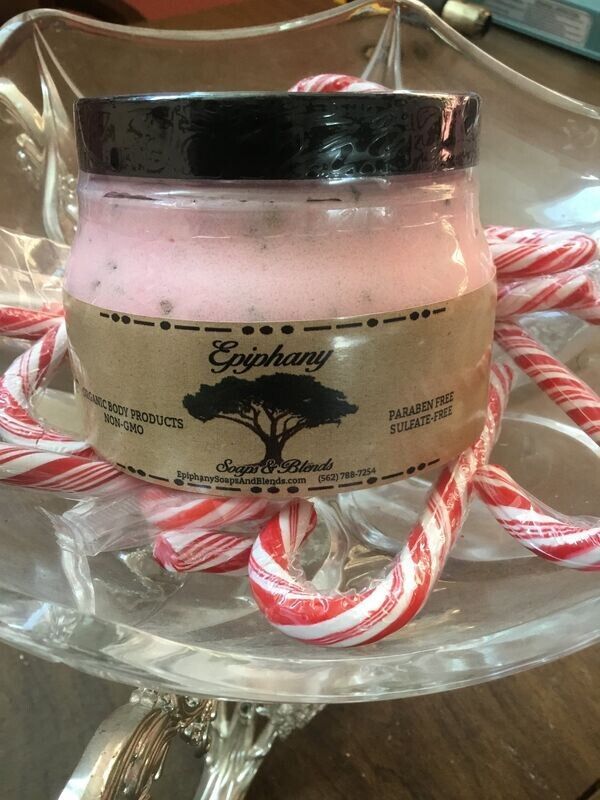 Peppermint Oil Sugar Scrub W/ Peppermint Leaves