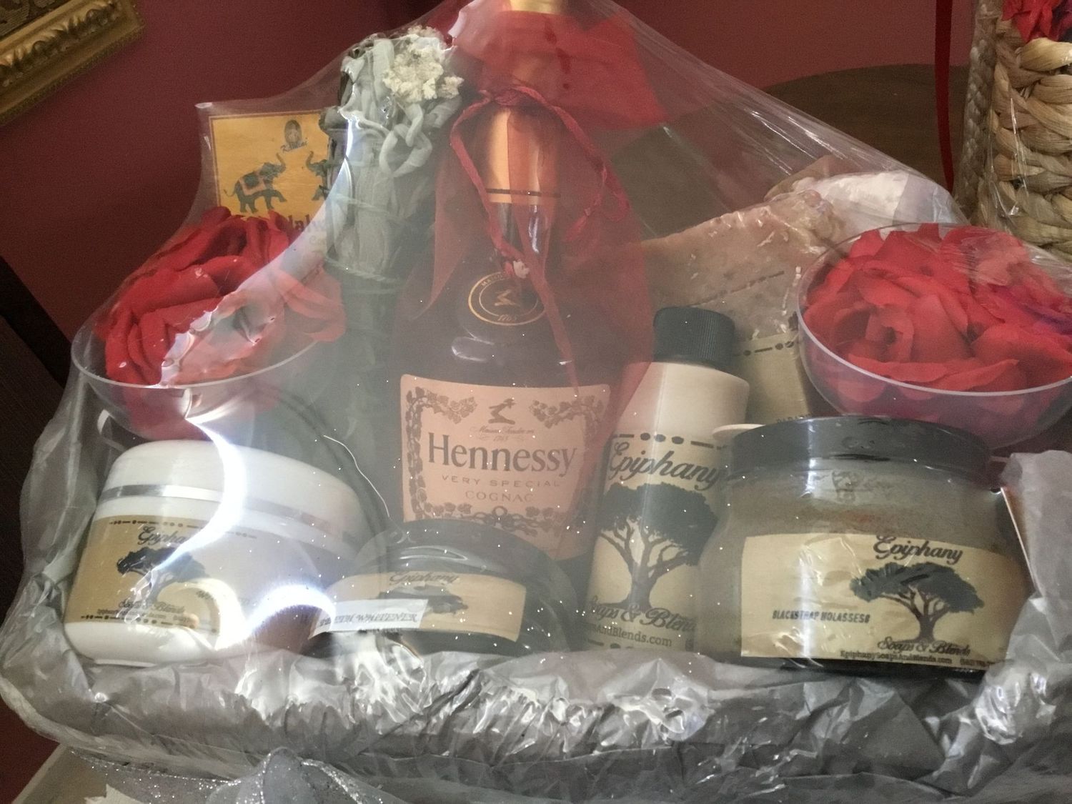 Hennessy Christmas Basket with Mineral Mud Products