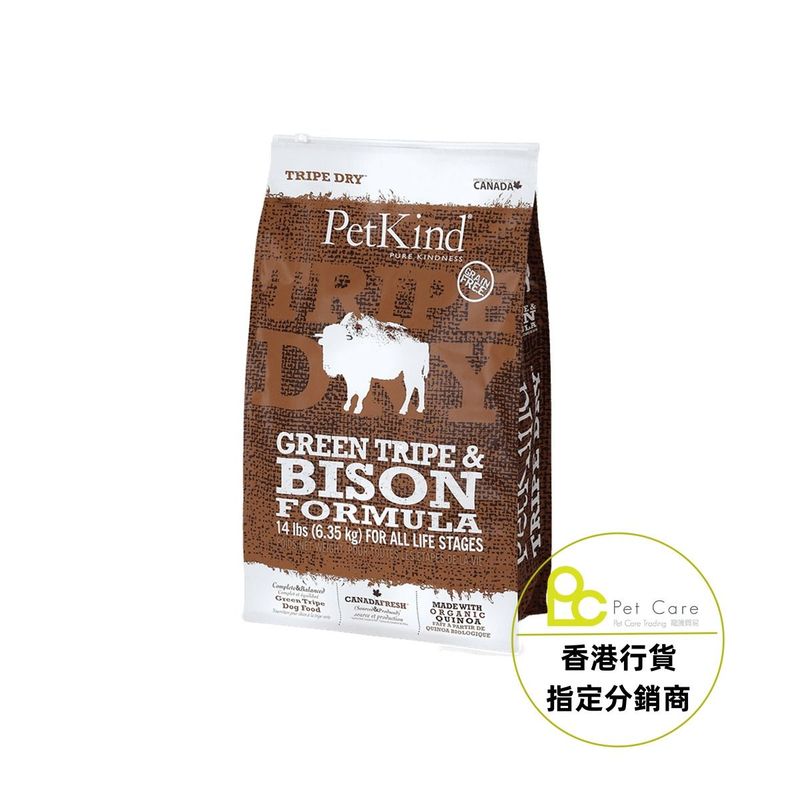 加拿大Petkind 無穀物牛及牛草胃配方狗乾糧 14lb
