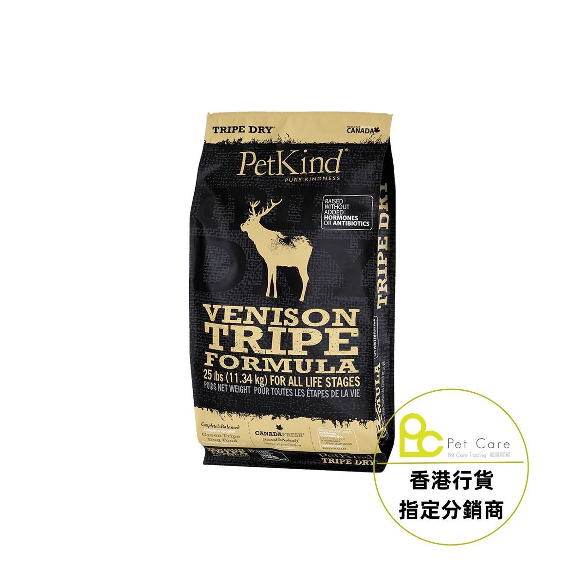 ​加拿大Petkind 無穀物鹿及牛草胃配方狗乾糧 25lb