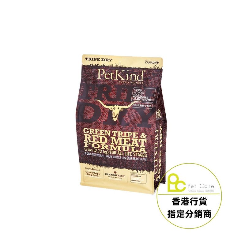 ​加拿大Petkind 無穀物極級草胃紅及牛肉配方狗乾糧 6lb