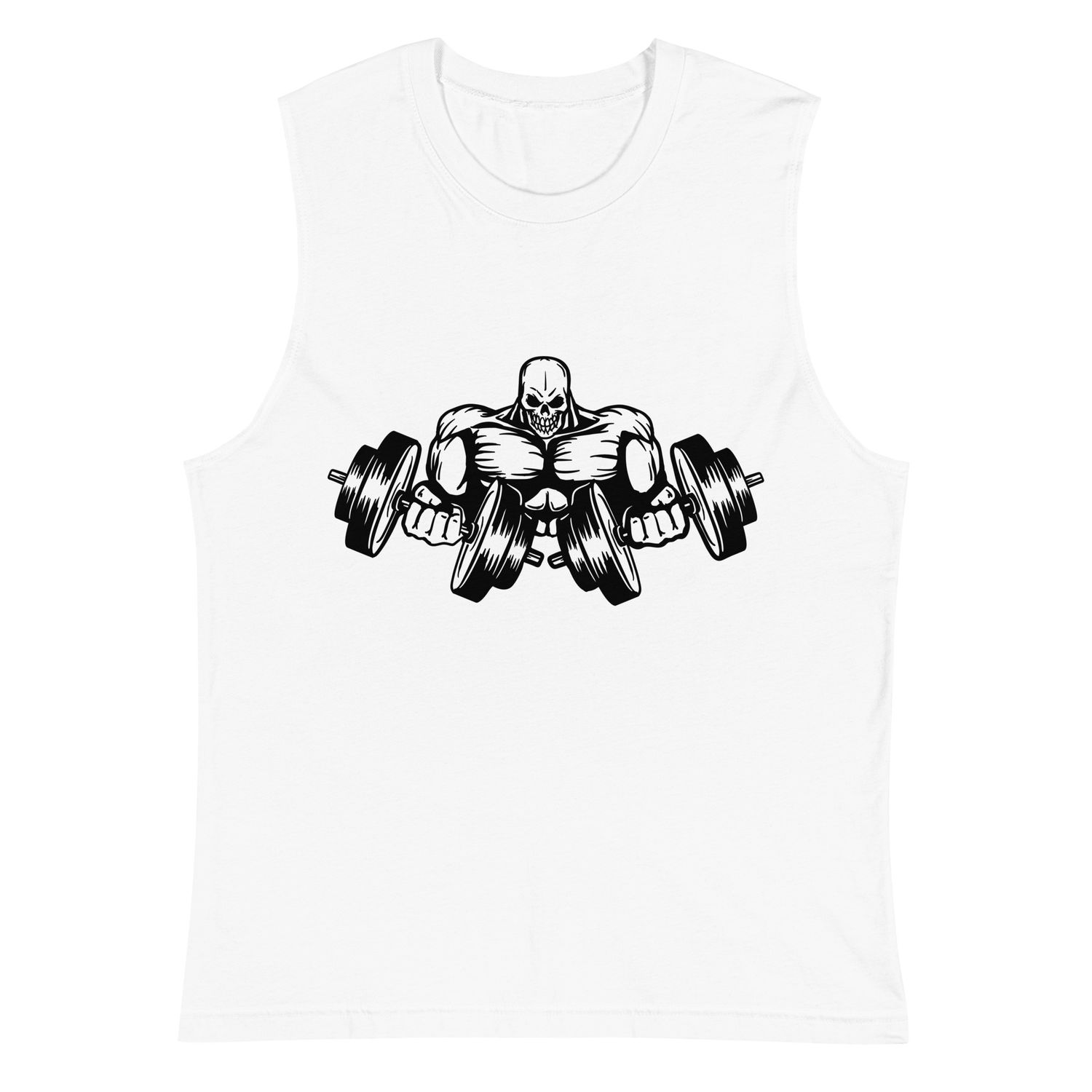 Skull Dumbbell Muscle Shirt