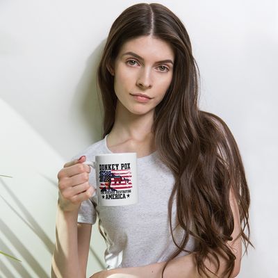 Donkey Pox White glossy mug