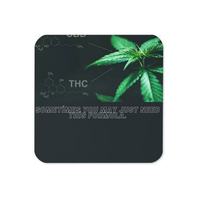 THC Cork-back coaster