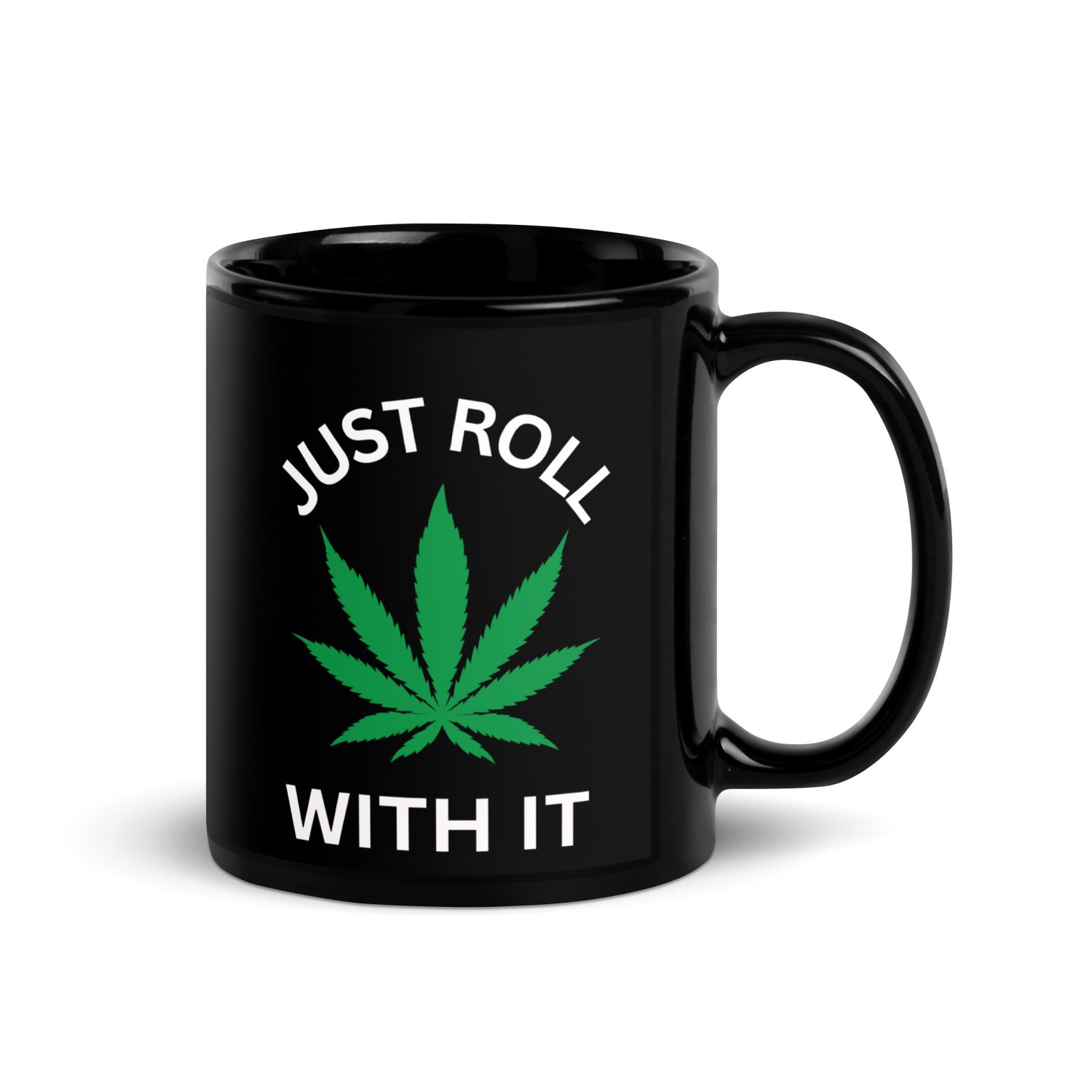 Roll With It Black Glossy Mug