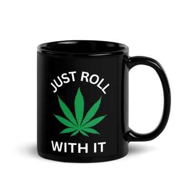 Roll With It Black Glossy Mug