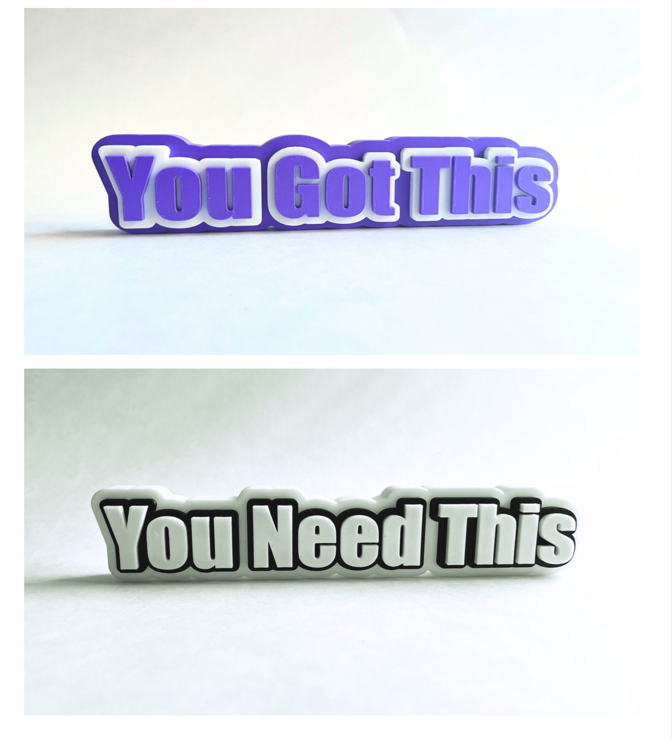 3D Printed Phrase Custom Sign 3” - 8.5” (Pick a Phrase)