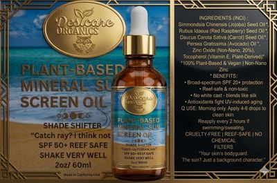 Plant-Based Mineral Sunscreen Oil
