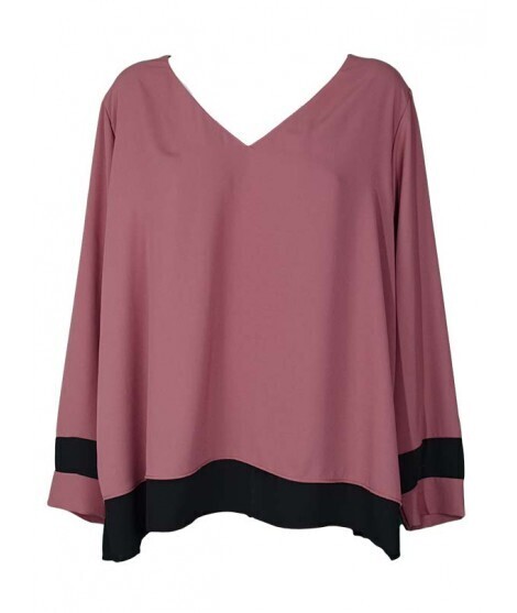 Blusa curvy bicolor