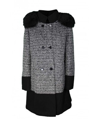 Cappotto con pelliccia e cappuccio Camelia