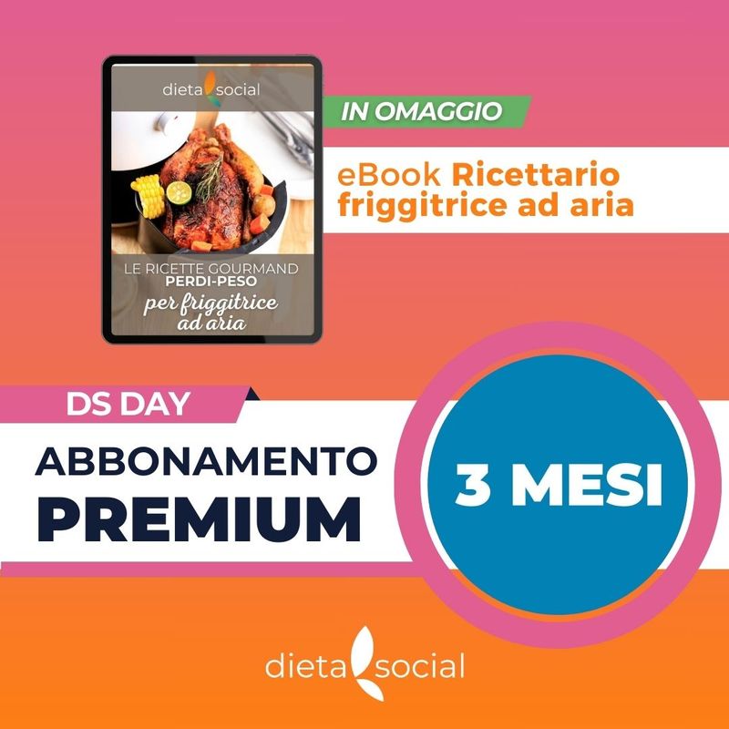 Abbonamento 3 mesi + eBook omaggio "Ricettario per friggitrice ad aria"