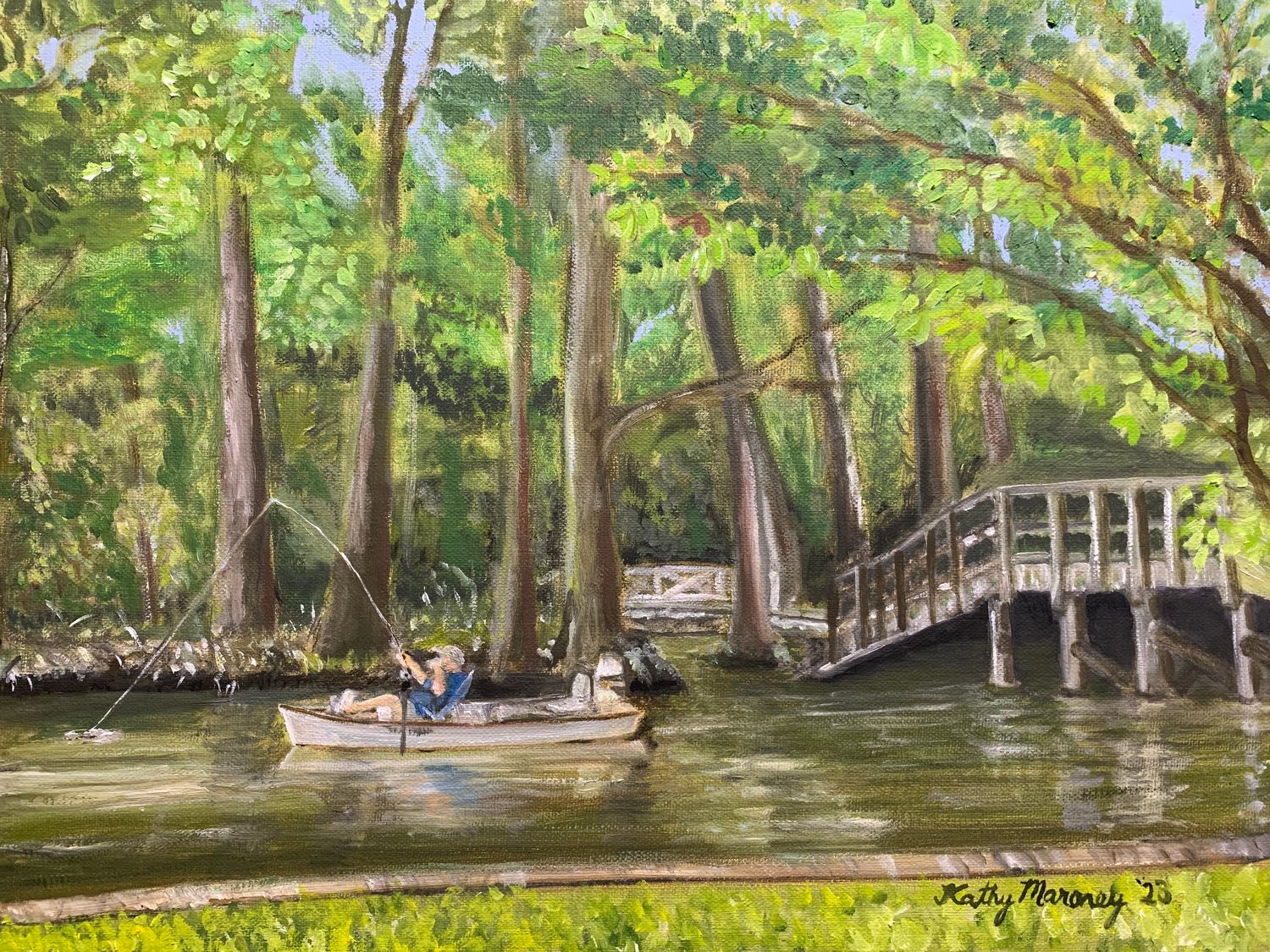 PRINT: Fishing and Coffee in Edenton NC