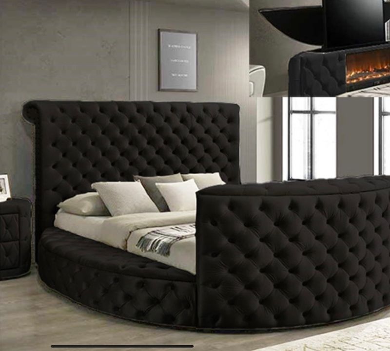 VOLTARE FIREPLACE/TV LIFT BED BLACK
