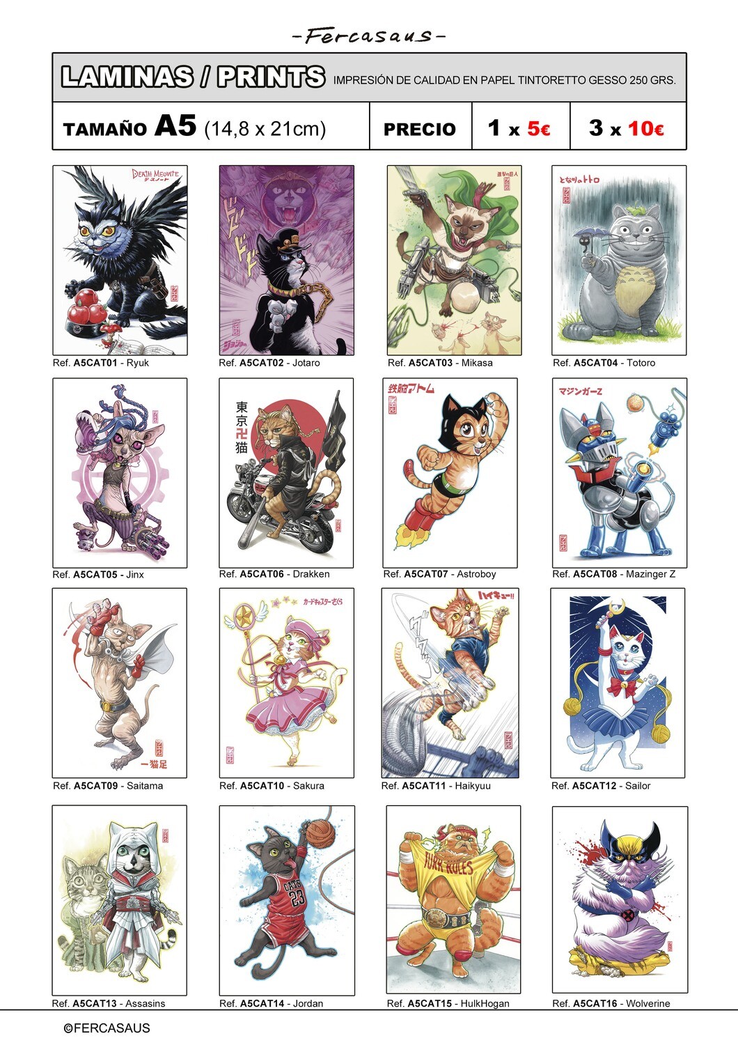 OFERTA 3 LAMINAS - tamaño A5 (21 x 14,8cm)