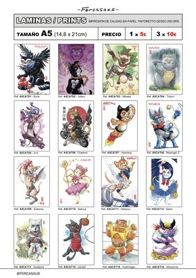 OFERTA 3 LAMINAS - tamaño A5 (21 x 14,8cm)