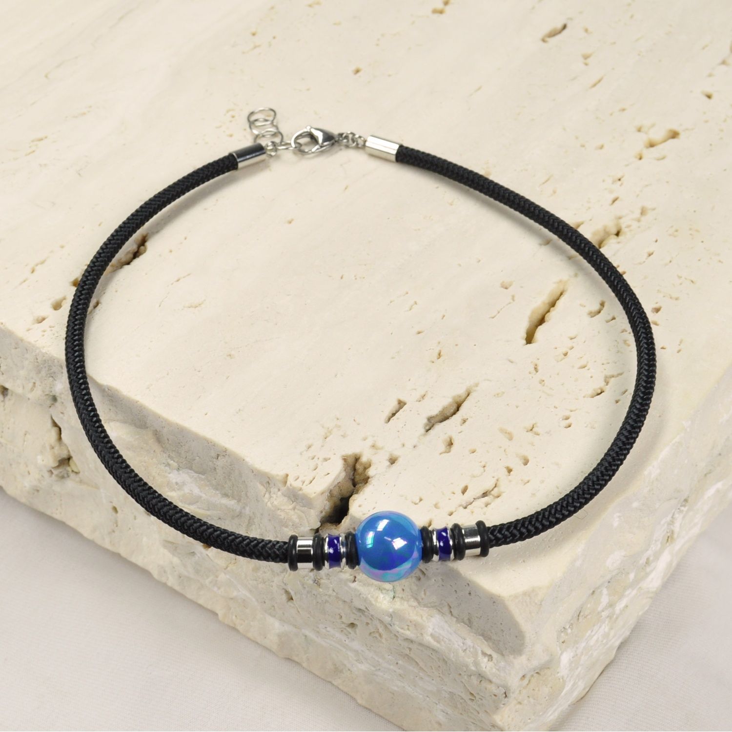 Vėrinys BLACK NEPTUNE BLUE, 14mm