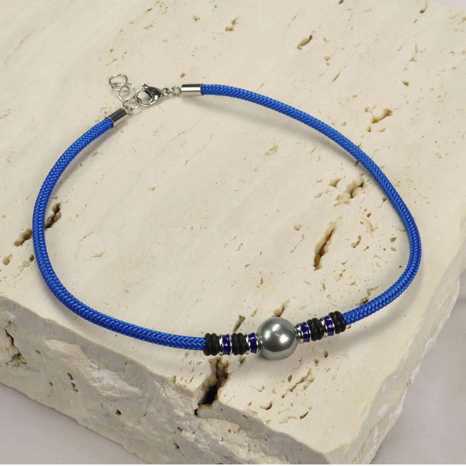 Vėrinys BLUE NEPTUNE GREY, 14mm