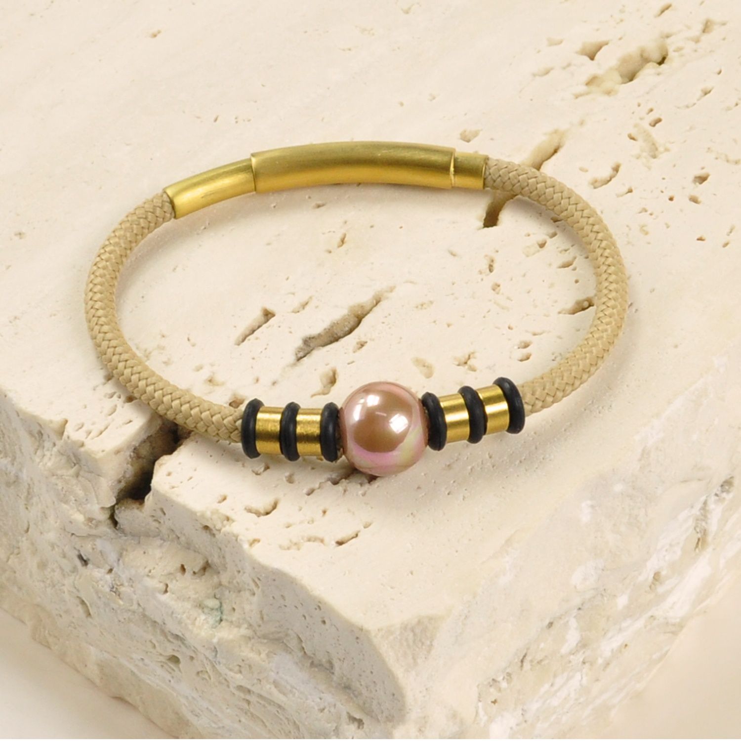 Apyrankė BEIGE NEPTUNE BROWN, 12mm