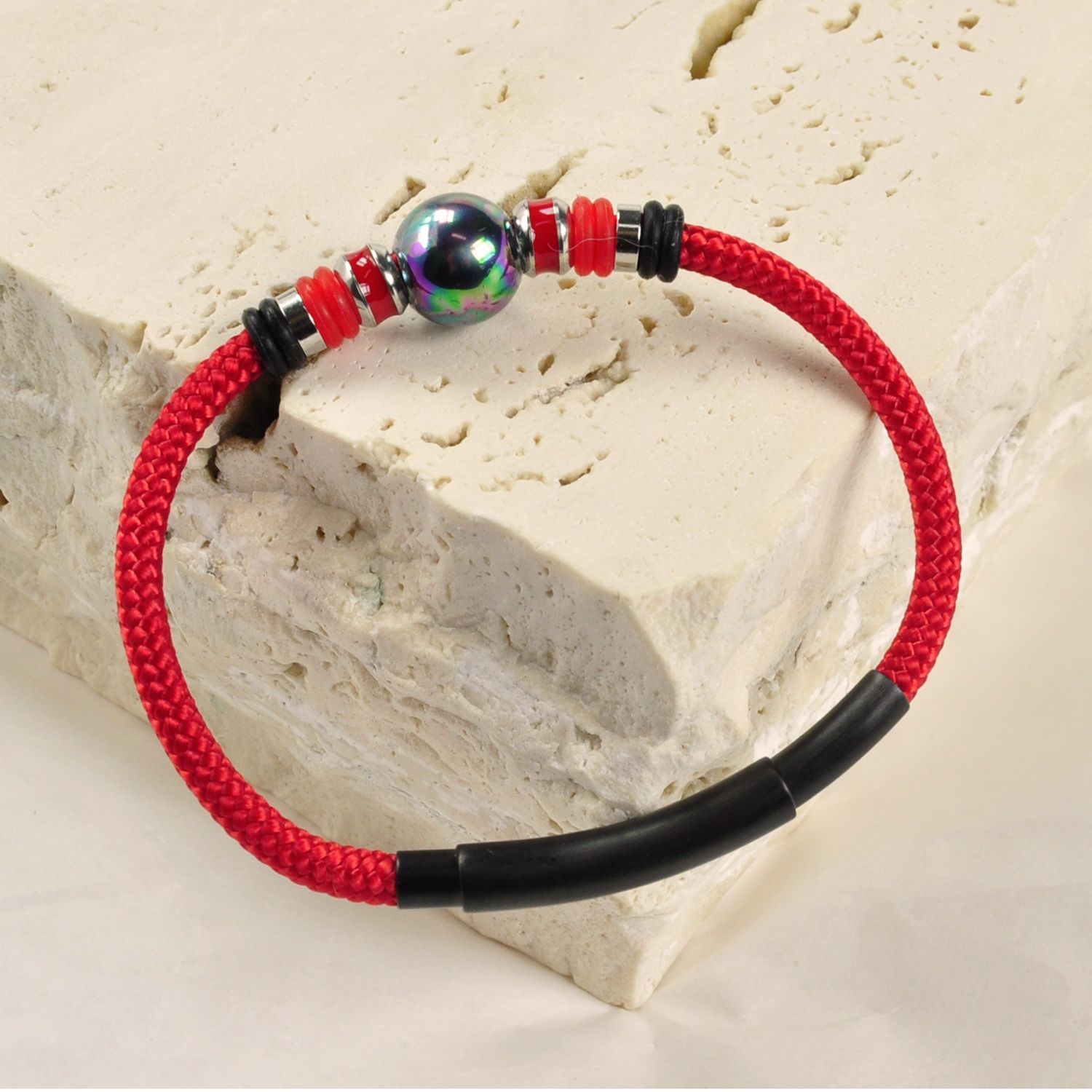 Apyrankė RED NEPTUNE BLACK, 12mm
