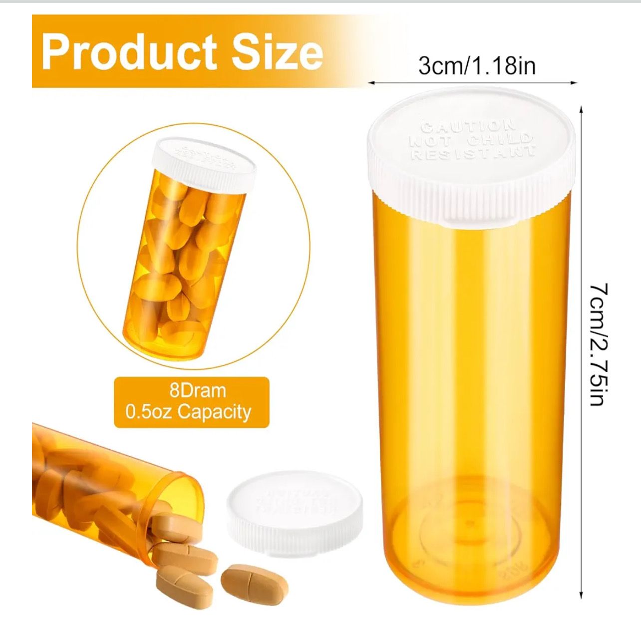 Pill Bottle 8dram