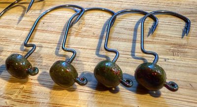 NEW! 1/8 oz. BR Midwest Finesse Jig with a Wide Gap 3/0 hook! Special Watermelon/Red Flake Run!