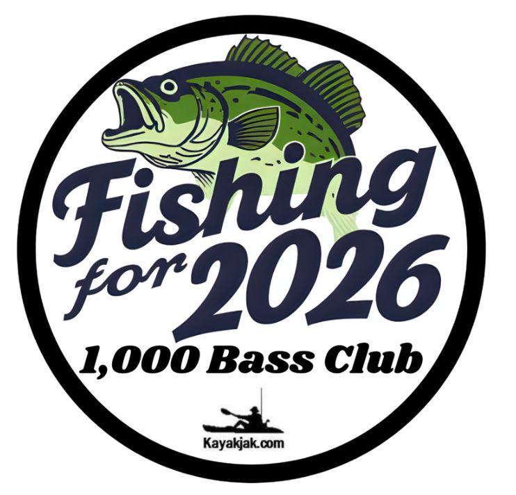 Fishing For 2026 Decals "1,000 Bass Club"