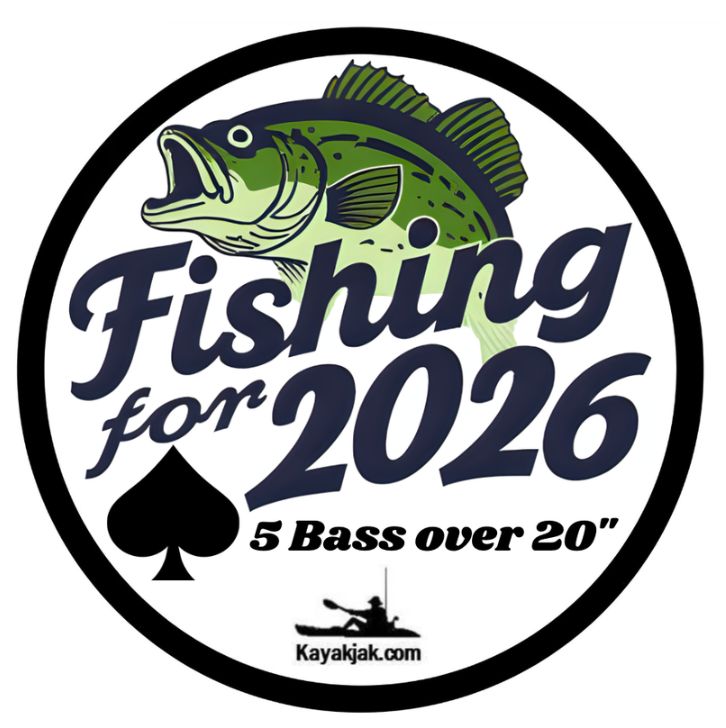 Fishing For 2026 Decals "5 Bass Over 20"