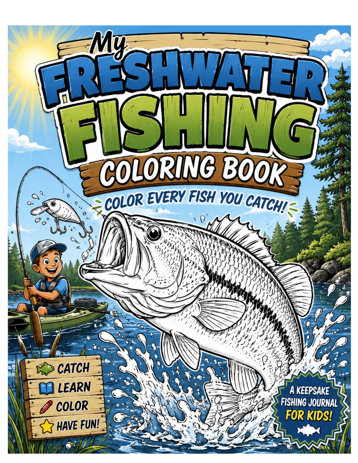 Freshwater Fishing Coloring Book! Catch, Learn, and Color! COMING SOON!