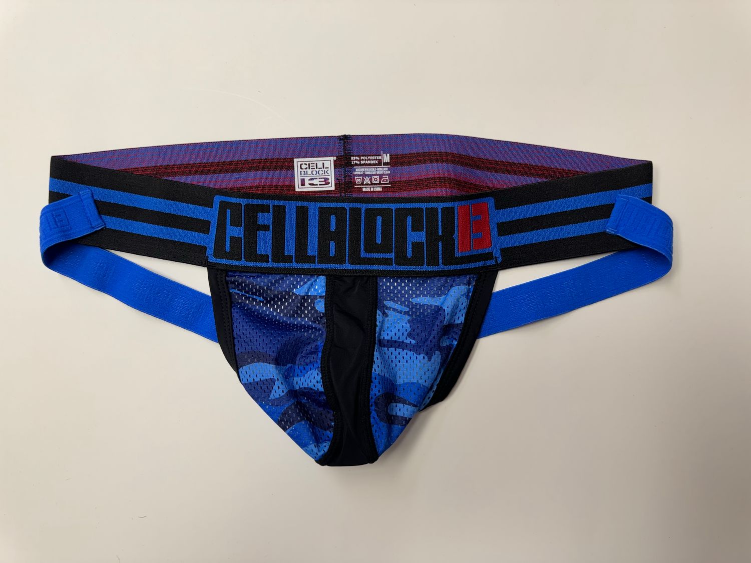 Cellblock 13 Blue Camo Jockstrap (Medium)