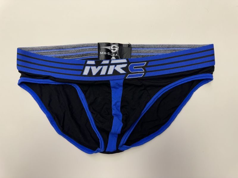 Mr S Black and Blue Briefs (Medium)