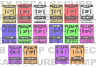 1 of 1 Metallic Stickers